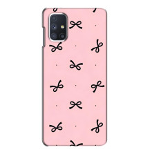 Чохол банти для Samsung Galaxy M51 – Чорні бантики