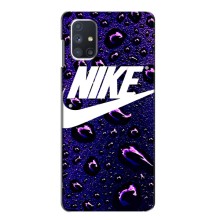 Чохол з логтипом Найк на Samsung Galaxy M51 (Найк на фіолетовому)