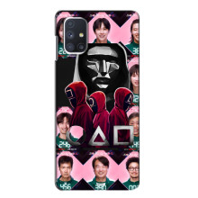 Чохол Гра в кальмара для Samsung Galaxy M51 – Персонажі гри кальмара