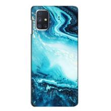 Мраморний чехол на Samsung Galaxy M51 (VPrint) (Блакитний мрамор)