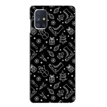 Новогодние, Праздничные Чехлы для Samsung Galaxy M51 - 2024 год (Новогодний фон)