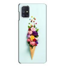 Чохли з тематикою "КВІТИ" на Samsung Galaxy M51 (Квітка-морозиво)