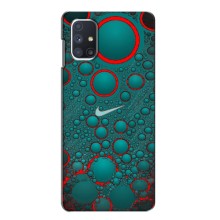 Силиконовый Чехол на Samsung Galaxy M51 с картинкой Nike (Найк зеленый)