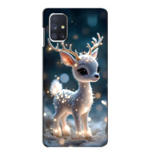 Яркий чехол для Samsung Galaxy M51 с Зимними Оленятами – Блистающий оленёнок