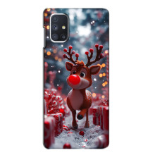 Яркий чехол для Samsung Galaxy M51 с Зимними Оленятами – Олень среди подарков