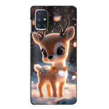 Яркий чехол для Samsung Galaxy M51 с Зимними Оленятами – Оленёнок