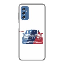 Чехол BMW для Самсунг М52 (5G) – BMW на белом