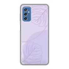 Чохол квітковий дизайн для Samsung Galaxy M52 5G (M526) – Монстера фіолетова