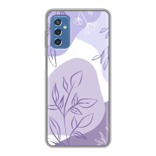 Силиконовый чехол с принтом в цветах на Samsung Galaxy M52 5G (M526) – Фиолетовый дизайн