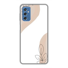 Силиконовый чехол с принтом в цветах на Samsung Galaxy M52 5G (M526) – Нюдовый дизайн