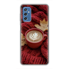 Чехол с уникальным дизайном «Осень с кофе» для Samsung Galaxy M52 5G (M526) – Кофе на пледе