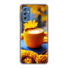 Чехол с уникальным дизайном «Осень с кофе» для Samsung Galaxy M52 5G (M526) – Кофе с жёлтым