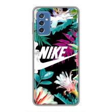 Силиконовый Чехол на Samsung Galaxy M52 5G (M526) с картинкой Nike (Цветочный Nike)