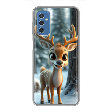 Яскравий чохол для Samsung Galaxy M52 5G (M526) з Зимові Оленята – Оленятко в лісі