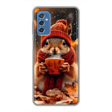 Друкований чохол 'Звірята з кавою' для Samsung Galaxy M52 5G (M526) – Білка з кавою