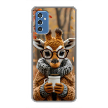 Друкований чохол 'Звірята з кавою' для Samsung Galaxy M52 5G (M526) – Жираф з кавою