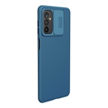 Карбоновая накладка Nillkin Camshield (шторка на камеру) для Samsung Galaxy M52 – Синий