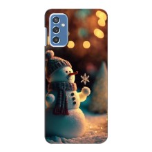 Чехлы на Новый Год Samsung Galaxy M52 – Снеговик праздничный