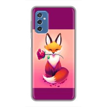 Чехлы с картинкой Лисички для Samsung Galaxy M52 (VPrint) (Лисичка с розочкой)