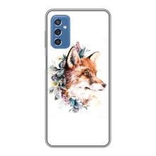 Чехлы с картинкой Лисички для Samsung Galaxy M52 (VPrint) (Лисичка в цветочках)