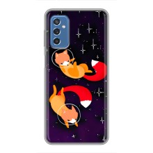 Чехлы с картинкой Лисички для Samsung Galaxy M52 (VPrint) (Лисички космонавты)
