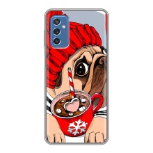 Чехлы с собаками для Samsung Galaxy M52 (VPrint) (Собачка в шапке)