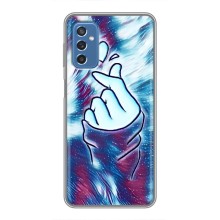 Чехол с принтом для Samsung Galaxy M52 (AlphaPrint - Знак сердечка) – Радужное сердце