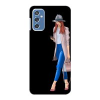 Чехол с картинкой Модные Девчонки Samsung Galaxy M52 (Девушка со смартфоном)