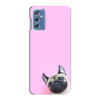 Бампер для Samsung Galaxy M52 з картинкою "Песики" (Собака на рожевому)
