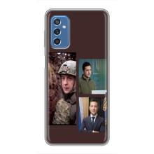Чехол для Samsung Galaxy M52 (AlphaPrint - с принтом Зеленского) – Президент