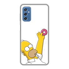 Чехол с Симпсонами для Samsung Galaxy M52 (VPrint) (Гомер с пончиком)