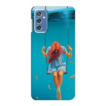 Чехол Стильные девушки на Samsung Galaxy M52 (Девушка на качели)