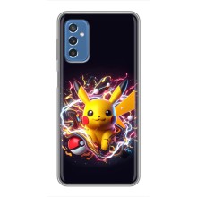 Чехол с Пикачу на Samsung Galaxy M52 (Пикачу с мячом)