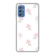 Чехол с розовым рисунком для Samsung Galaxy M52 (Розовые цветы)