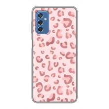 Чехол с розовым рисунком для Samsung Galaxy M52 (Розовый леопард)