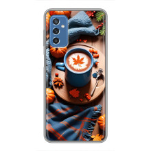 Чохол з унікальним дизайном 'Осінь з кавою' для Samsung Galaxy M52 – Кава і гарбузики