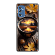 Чохол з унікальним дизайном 'Осінь з кавою' для Samsung Galaxy M52 – Темна кава