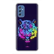 Силиконовый бампер с картинкой животных для Samsung Galaxy M52 (Тигр-Арт)
