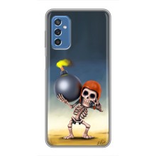 Чехол з героями Клеш Рояль для Samsung Galaxy M52 – Скелет с бомбой