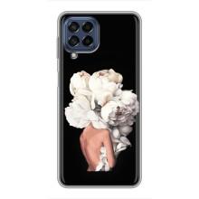 Чехлы (ART) Цветы на Samsung Galaxy M53 (5G) (M536B) (VPrint) (Білі квіти)