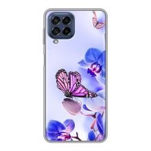 Чохли з квітами для Samsung Galaxy M53 (5G) (M536B) (VPrint) (Метелик на квітах)