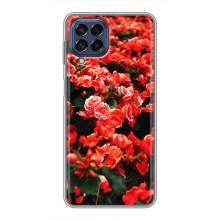 Чохли з квітами для Samsung Galaxy M53 (5G) (M536B) (VPrint) (Квіти червоні)