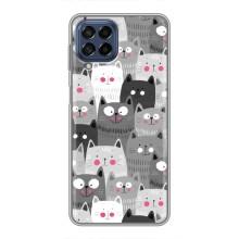 Чехлы с Котиками для Samsung Galaxy M53 (5G) (M536B) (VPrint) (Рисованные котики)