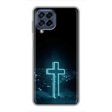 Чехол для Samsung Galaxy M53 (5G) (M536B) (AlphaPrint) - (Христианские) (Крест и город)