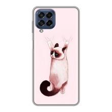 Чехол на Самсунг М53 (5G) с Котами (VPrint) (Котик падает)