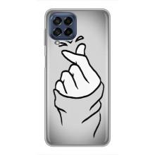Чехол с принтом для Samsung Galaxy M53 (5G) (M536B) (AlphaPrint - Знак сердечка)
