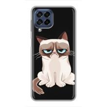 Чехол с принтом для Samsung Galaxy M53 (5G) (M536B) (AlphaPrint) Модные коты (Грустный кот)