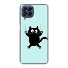 Чехол с принтом для Samsung Galaxy M53 (5G) (M536B) (AlphaPrint) Модные коты (Падающий кот)