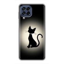 Чехол с принтом для Samsung Galaxy M53 (5G) (M536B) (AlphaPrint) Модные коты (Силуэт котика)