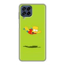 Чехол с Симпсонами для Samsung Galaxy M53 (5G) (M536B) (VPrint) (Барт Симпсон)